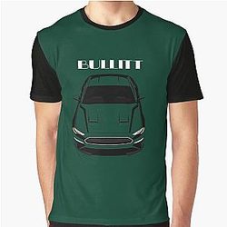 Mustang Bullitt 2018 2019 2020 - Multi Color Graphic T-Shirt
