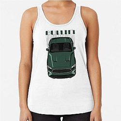 Mustang Bullitt 2019 Green Racerback Tank Top