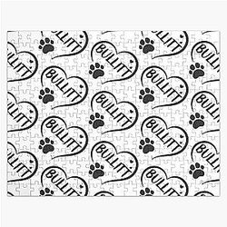 Bullitt name in a heart with a paw, Great Gift for Dog or Cat Owners Jigsaw Puzzle