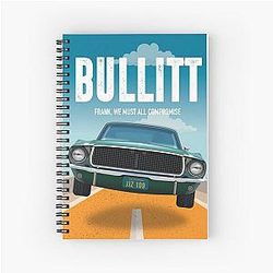 Bullitt Alternative Movie Poster Spiral Notebook