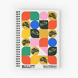 Bauhaus Bullitt Steve McQueen 1968 Mustang Notebook