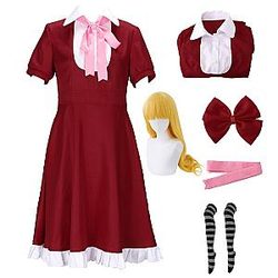 Elise Costume Elise Bungo Stray Dogs Red Dress Cosplay Outfits