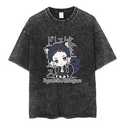 Vintage Anime Bungo Stray Dogs Osamu Dazai Crew Neck Short Sleeve Tee Shirt