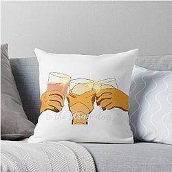 To the dogs Throw Pillow