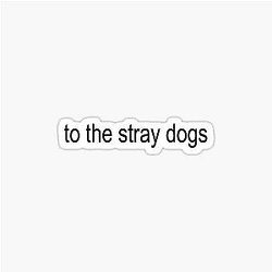 To the stray dogs