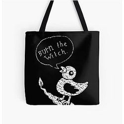 Burn the Witch - White Over Print Tote Bag