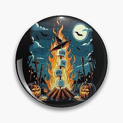 Marshmallow Witch Pin