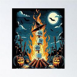 Marshmallow Witch Burn The Witch Poster