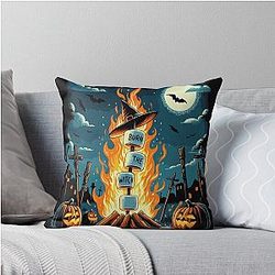 Marshmallow Witch Throw Pillow