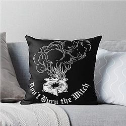 Don't Burn the Witch - Gothic Cauldron Magic Throw Pillow