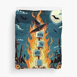Marshmallow Witch Burn The Duvet Cover