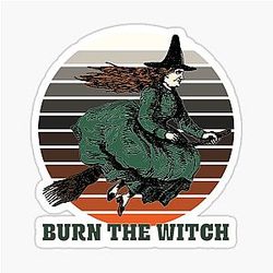Burn the Witch Halloween Sticker