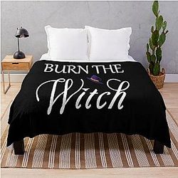 Burn Witch Halloween Throw Blanket