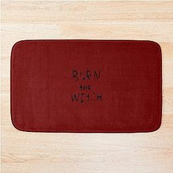 Burn the Witch Text Bath Mat