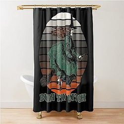 Burn the Witch Halloween Shower Curtain