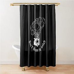 Don't Burn the Witch Gothic Cauldron Magic Shower Curtain