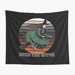 Burn the Witch Halloween Tapestry
