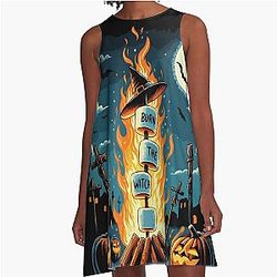 Marshmallow Witch A-Line Dress