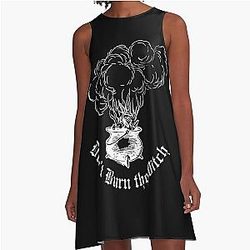 Don't Burn the Witch - Gothic Cauldron Magic A Line Dress