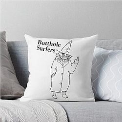 Butthole Surfer's Clown Throw Pillow