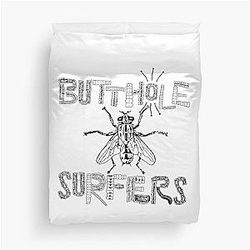 Butthole Surfer Black Duvet Cover