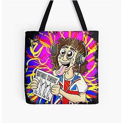 Graphic Butt Surfers Call Me Retro All Over Print Tote Bag