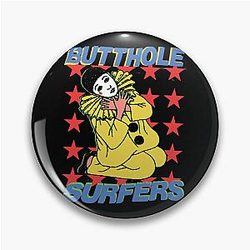 Art Butthole Surfers Vintage Photograph Pin
