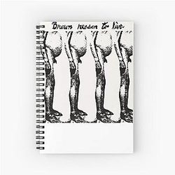 Brown The Reason To Live Surfers Spiral Notebook