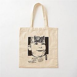 Iconic Butthole Surfers Concert Flyer 80s Punk Rock Art Oversized Cotton Tote Bag