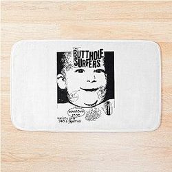 Butthole Surfers Concert Flyer 80s Punk Rock Art Oversized Bath Mat