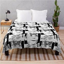 Iconic Butthole Surfers Concert Flyer 80s Punk Rock Art Oversized Throw Blanket