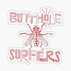 Butthole Surfers Fly Red Sticker