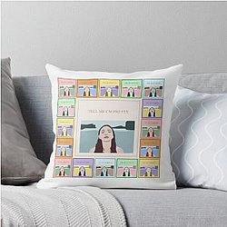 tell me its pretty - cage the elephant throw pillow