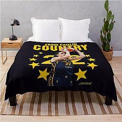 Caitlin Clark Country Throw Blanket