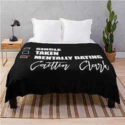 Mentally Dating Caitlin Clark Throw Blanket