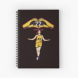 Caitlin Clark Heart 22 Indiana Basketball Spiral Notebook
