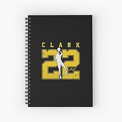Caitlin Clark Indiana Jersey Shoot Like a Girl Womens Basketball Spiral Notebook
