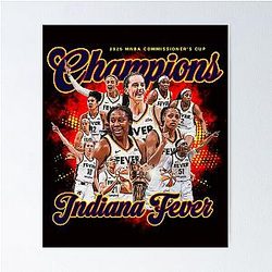 Caitlin Clark Indiana Fever Champions 2025 Poster