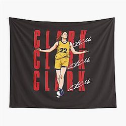Caitlin Clark Basketball Tapestry