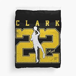 Caitlin Clark 22 Indiana Jersey Shoot Like a Girl Women's Basketball Duvet Cover