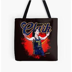 Caitlin Clark 22 Over Print Tote Bag
