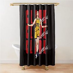 Caitlin Clark Basketball Shower Curtain