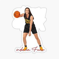 Caitlin Clark Vintage Art Sticker