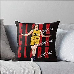Caitlin Clark Basketball Throw Pillow