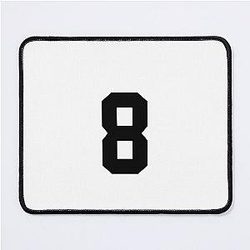 Cale Makar Jersey Number Sticker Black Mouse Pad
