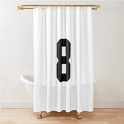 Cale Makar Jersey Sticker Black Shower Curtain