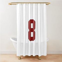 Cale Makar Jersey Number Burgundy Shower Curtain