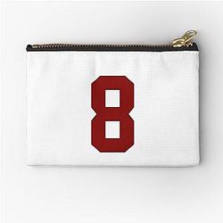 Cale Makar Jersey Sticker Burgundy Zipper Pouch