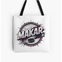 Cale Makar 8 Avalanche Stickers And T-Shirts. All Over Print Tote Bag