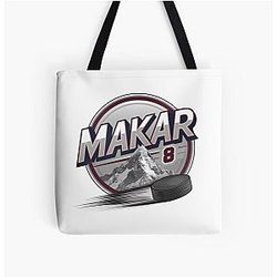 Cale Makar 8 Avalanche Stickers And T-shirts. All Over Print Tote Bag